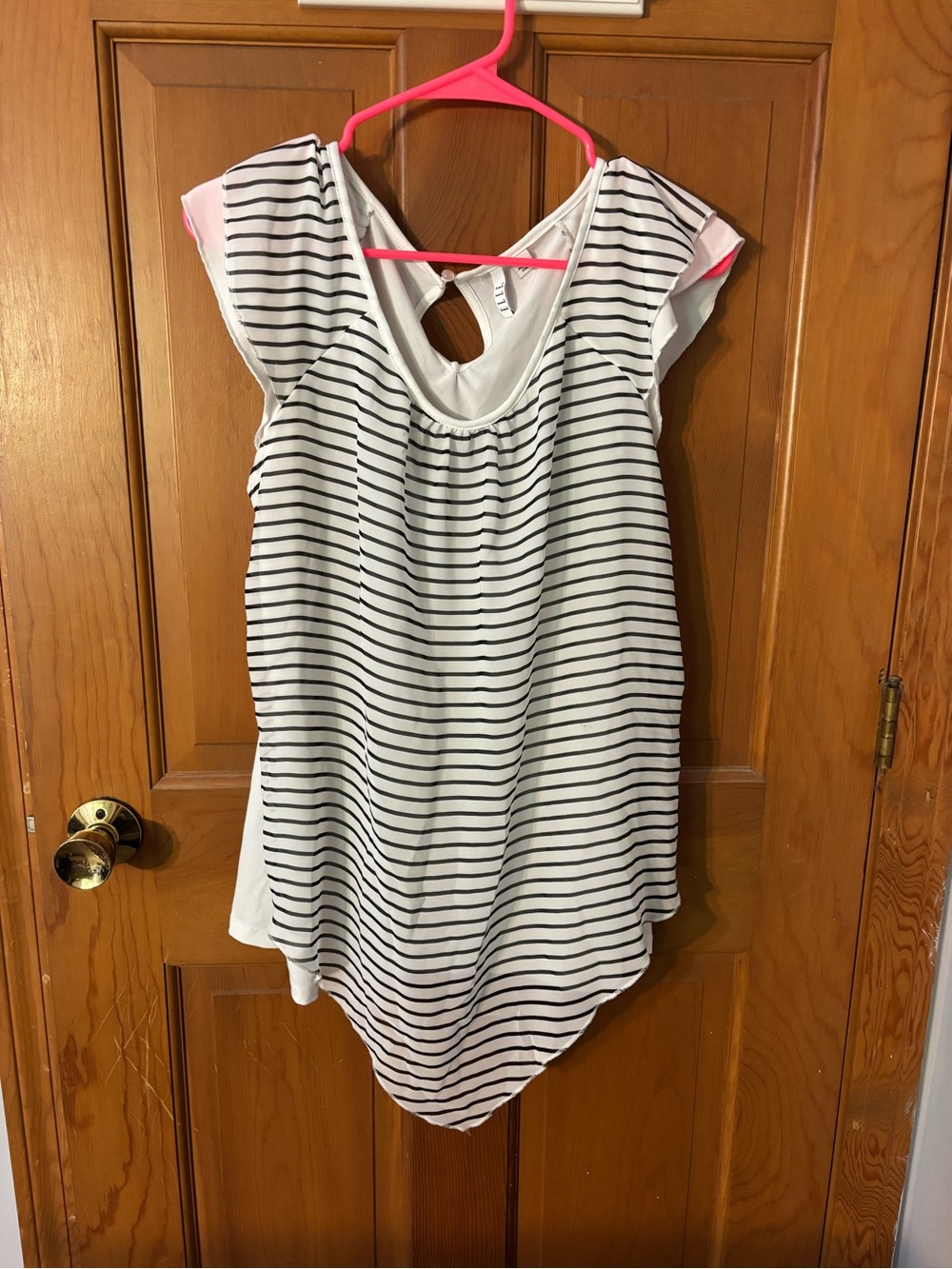 ELLE striped layered tank top XL
